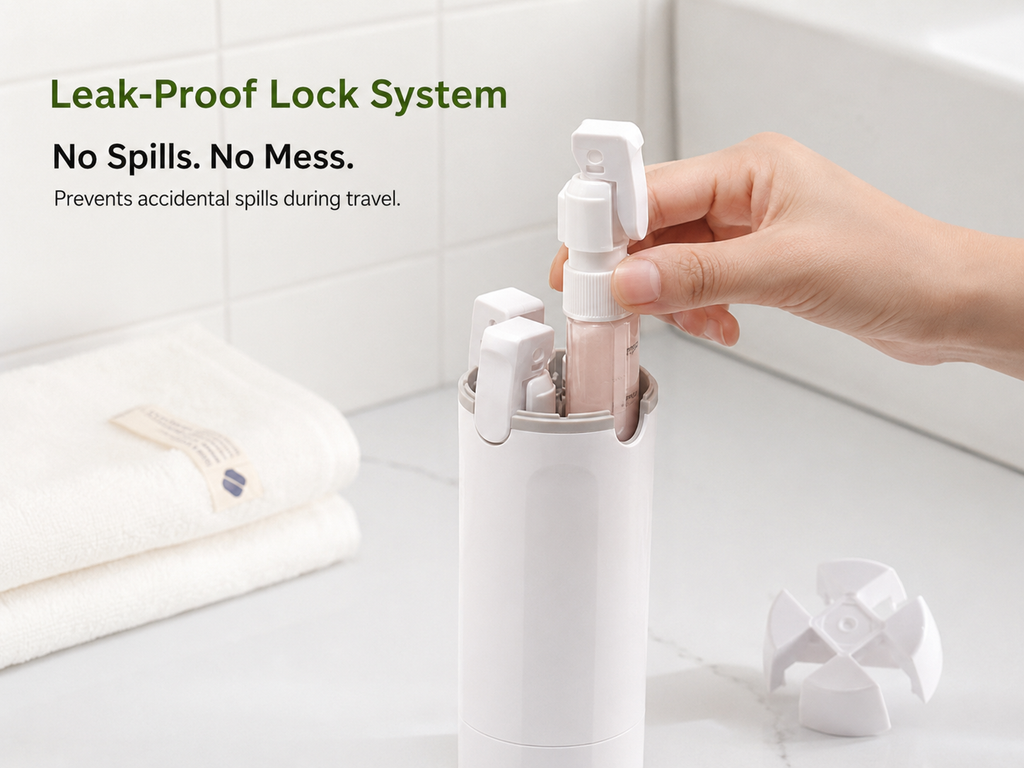 ✈️ TravelMate™ 4-in-1 Travel Bottle | Leak-Proof Travel Dispenser