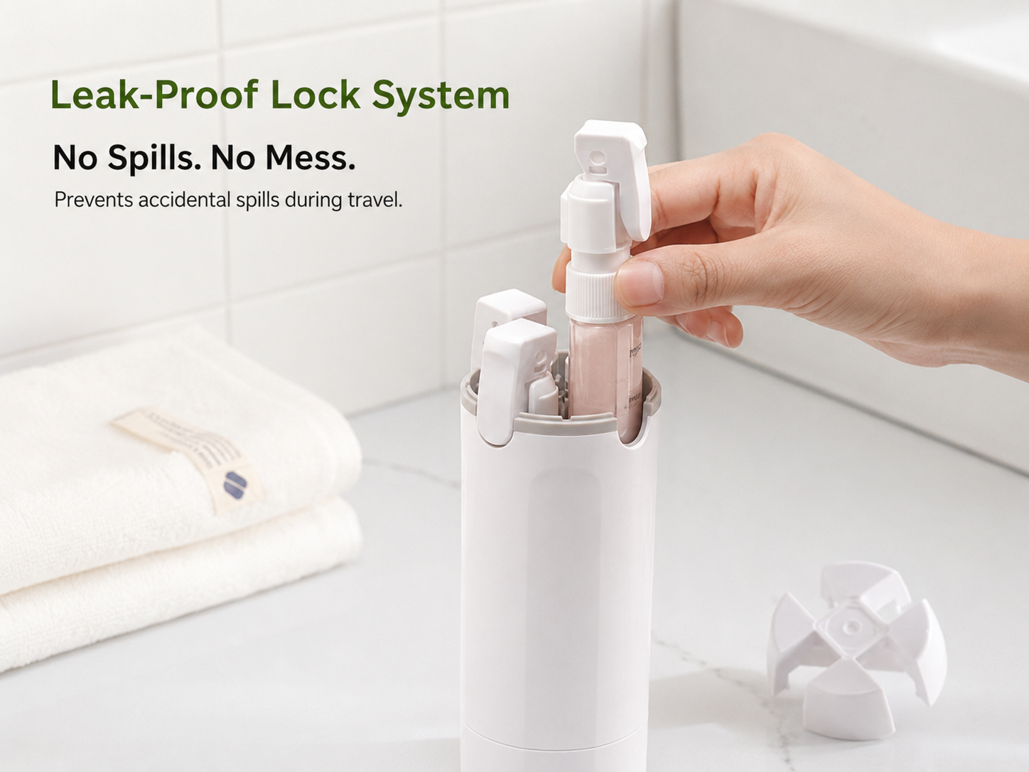 ✈️ TravelMate™ 4-in-1 Travel Bottle | Leak-Proof Travel Dispenser